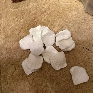 White Silk Rose Petals